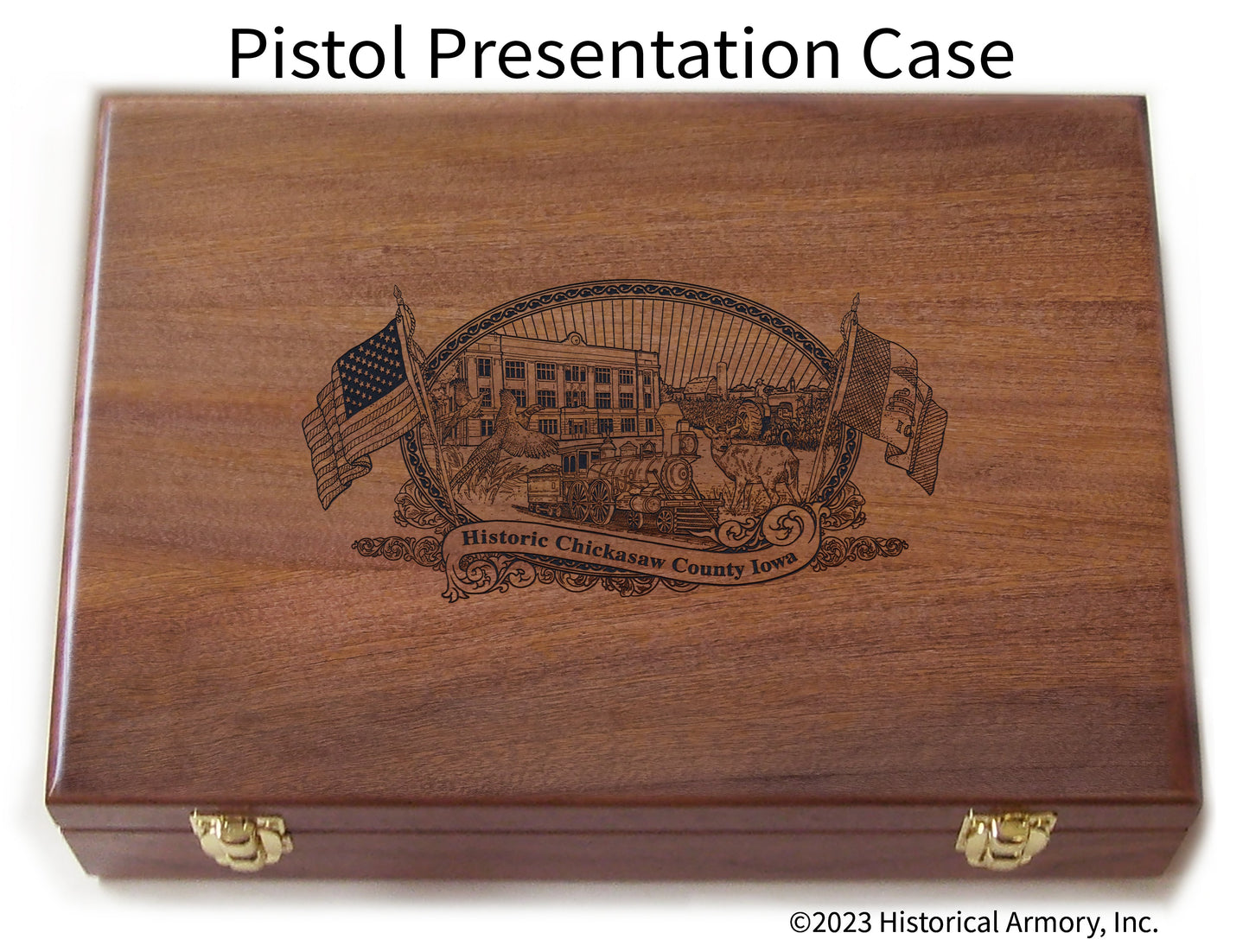 Chickasaw County Iowa Engraved .45 Auto Ruger 1911 Presentation Case