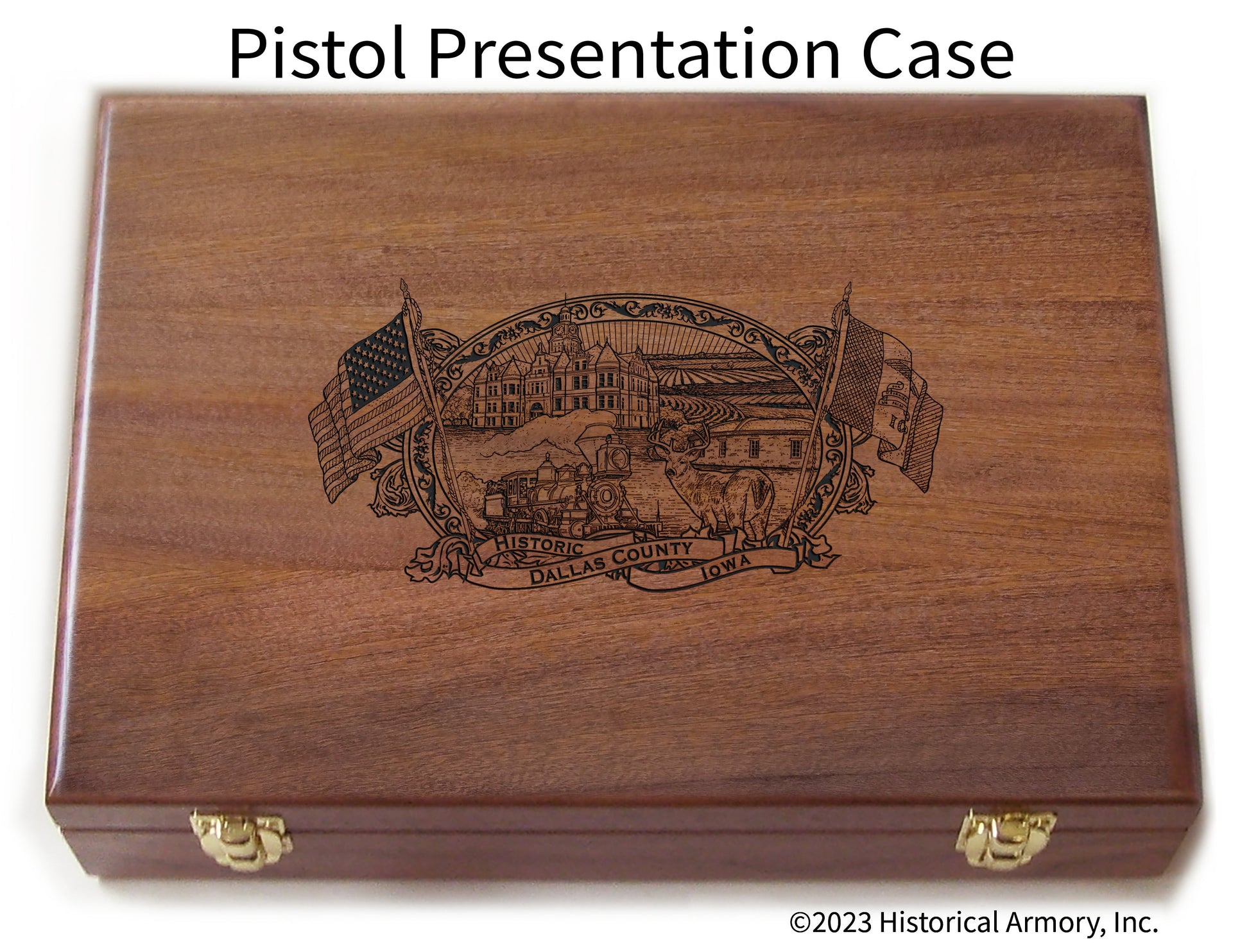 Dallas County Iowa Engraved .45 Auto Ruger 1911 Presentation Case