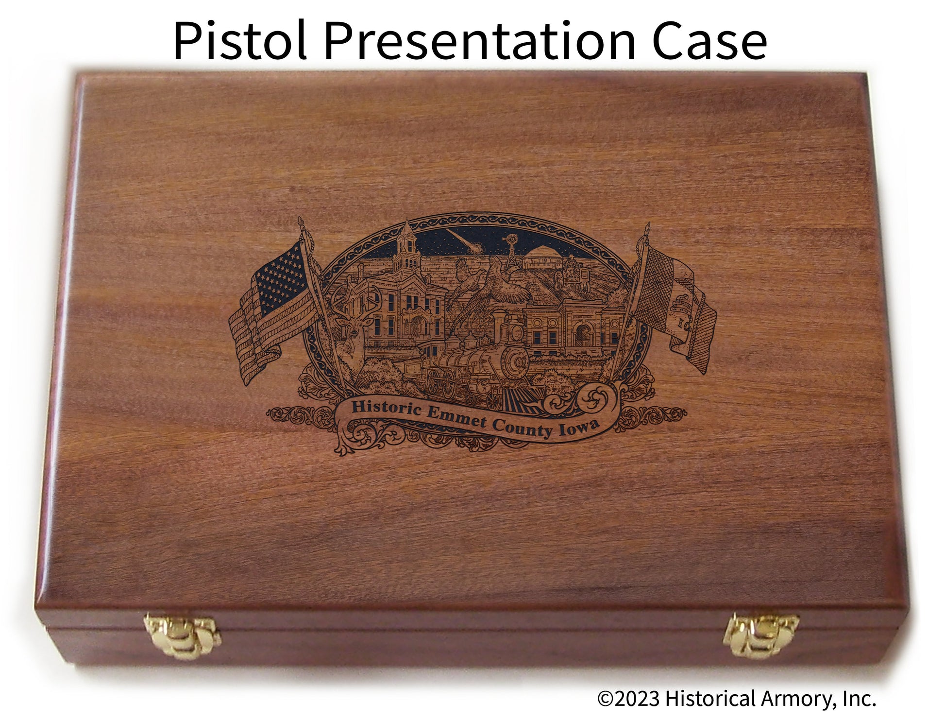 Emmet County Iowa Engraved .45 Auto Ruger 1911 Presentation Case