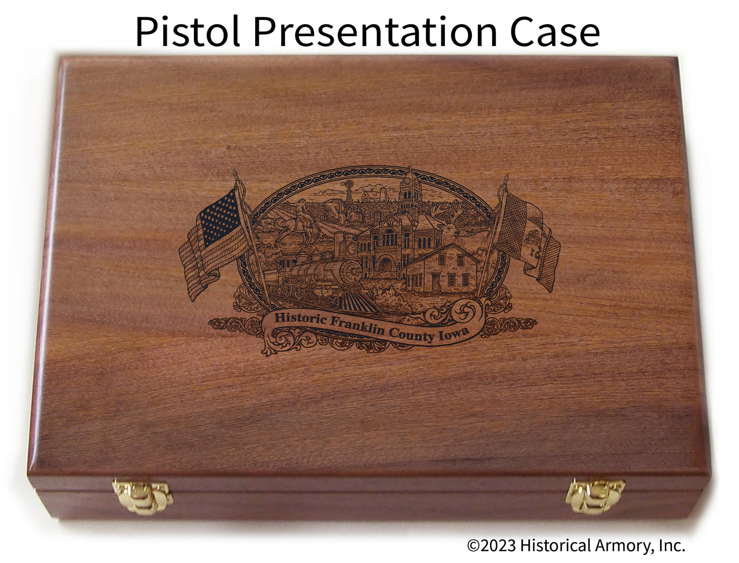 Franklin County Iowa Engraved .45 Auto Ruger 1911 Presentation Case