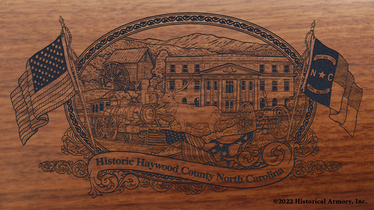 Haywood County North Carolina Engraved Rifle Buttstock