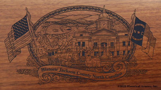 Jackson County North Carolina Engraved Rifle Buttstock