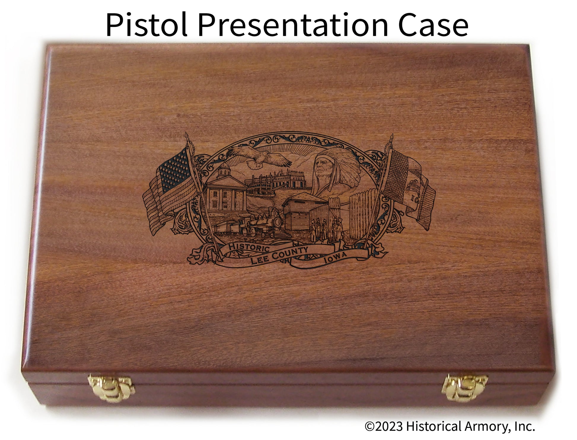 Lee County Iowa Engraved .45 Auto Ruger 1911 Presentation Case