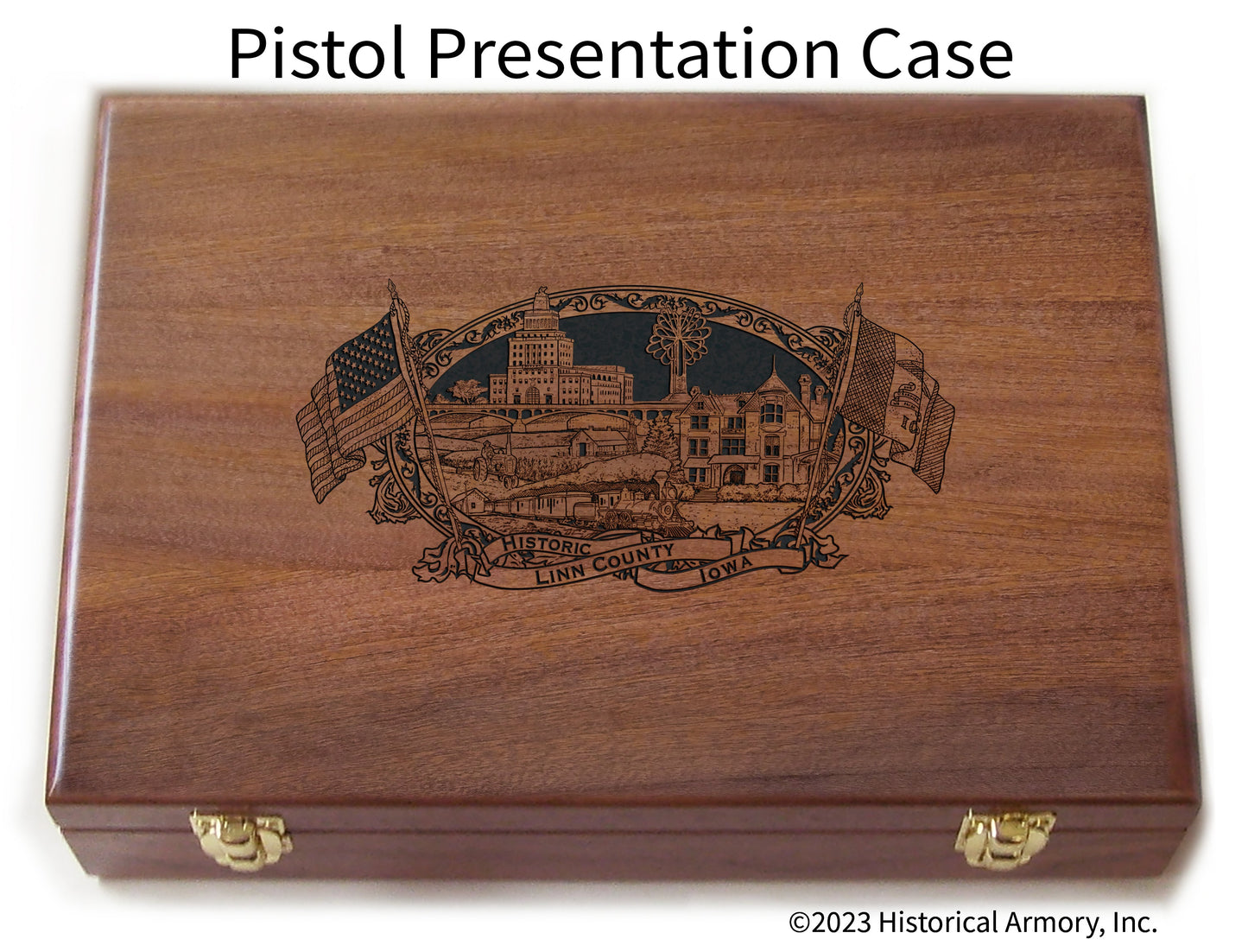 Linn County Iowa Engraved .45 Auto Ruger 1911 Presentation Case