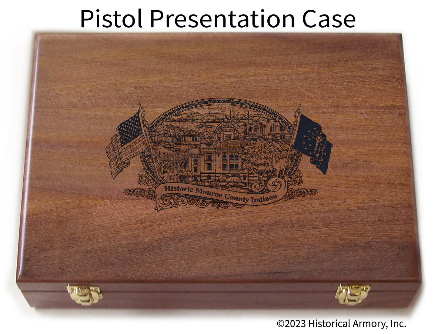 Monroe County Indiana Engraved .45 Auto Ruger 1911 Presentation Case