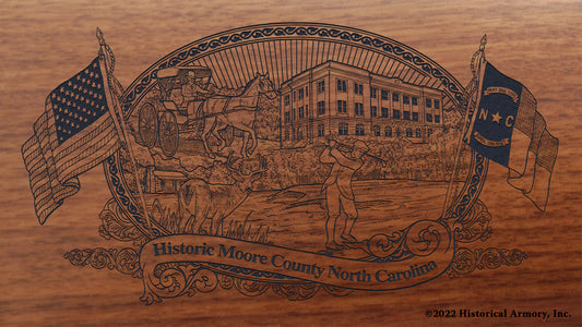 Moore County North Carolina Engraved Rifle Buttstock