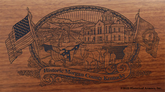 Morgan County Kentucky Engraved Rifle Buttstock