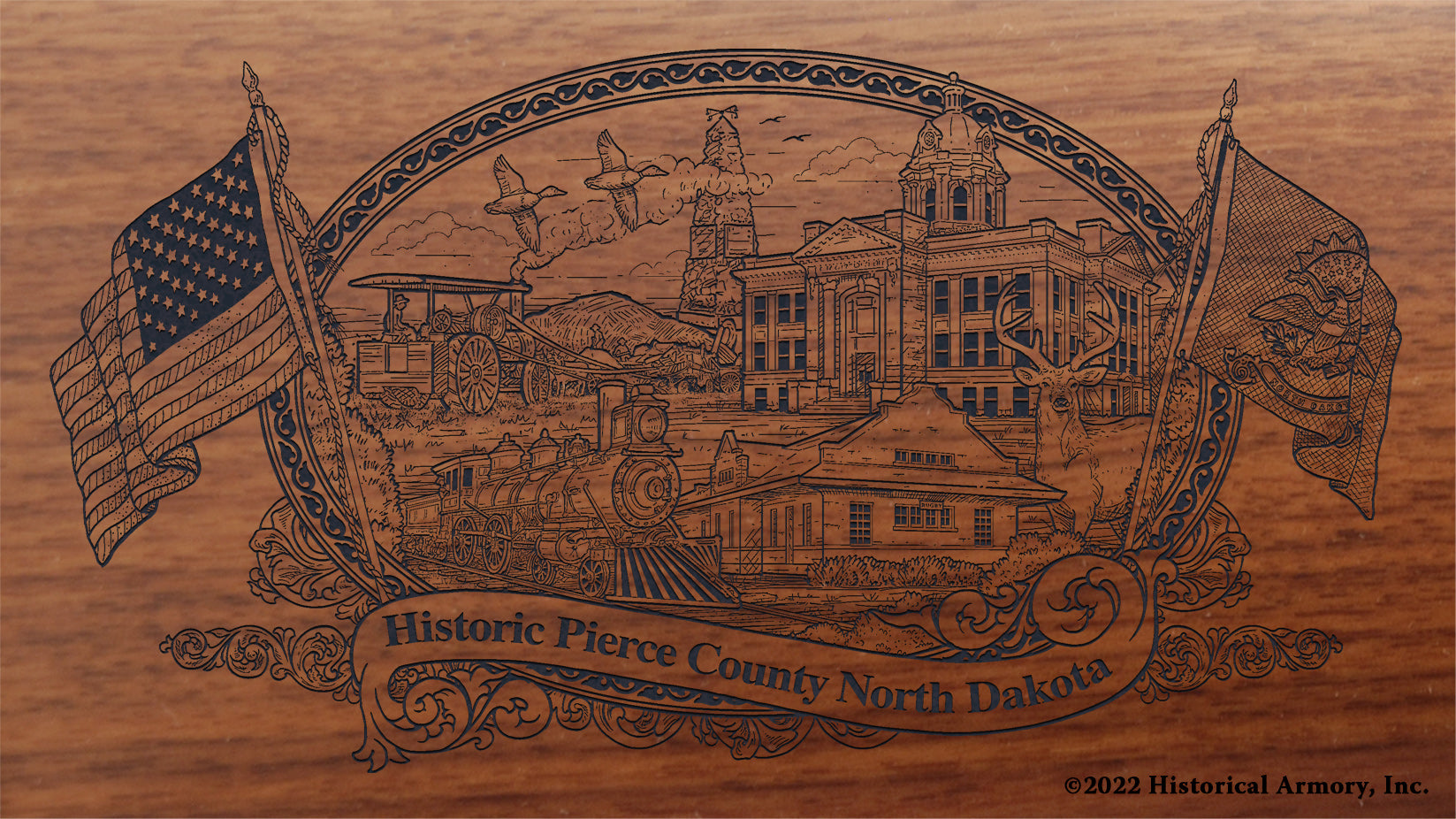 Pierce County North Dakota Engraved Rifle – Historical Armory