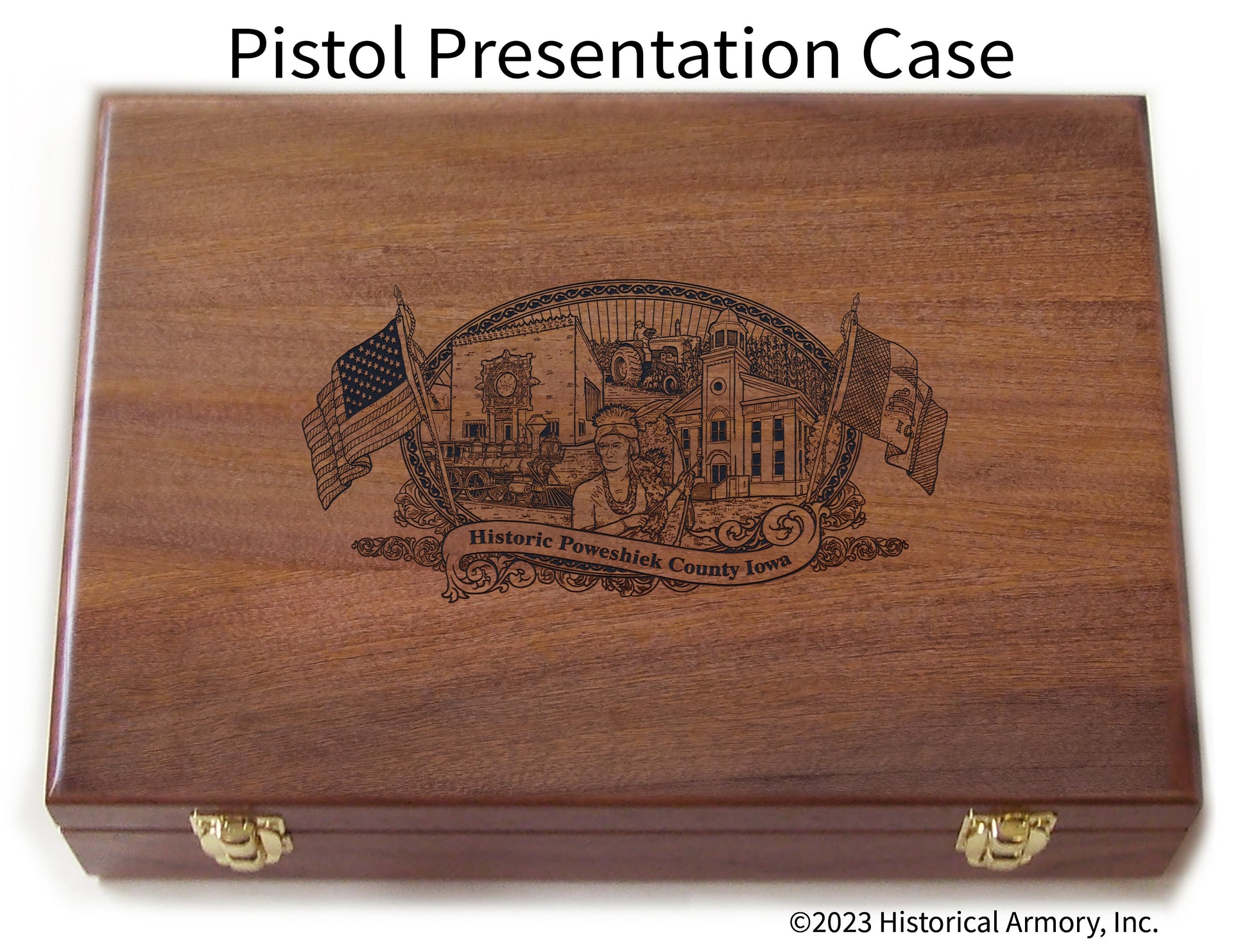 Poweshiek County Iowa Engraved .45 Auto Ruger 1911 Presentation Case