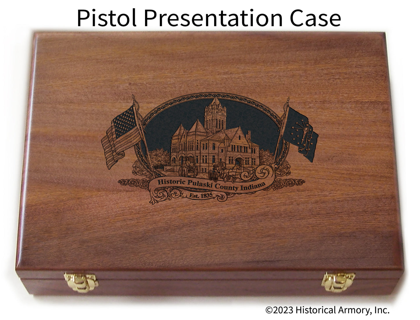 Pulaski County Indiana Engraved .45 Auto Ruger 1911 Presentation Case