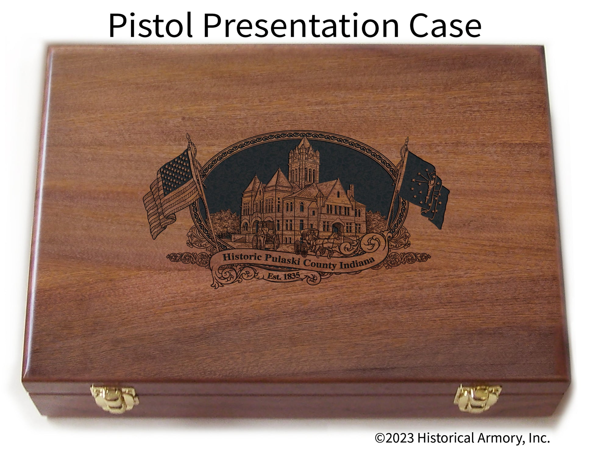 Pulaski County Indiana Engraved .45 Auto Ruger 1911 Presentation Case