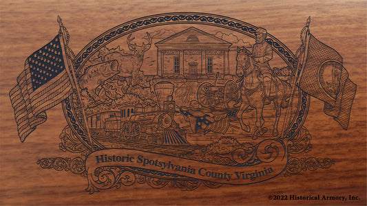 Spotsylvania County Virginia Engraved Rifle Buttstock