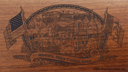 Story County Iowa Engraved Rifle Buttstock