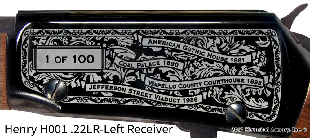 Wapello County Iowa Engraved Rifle