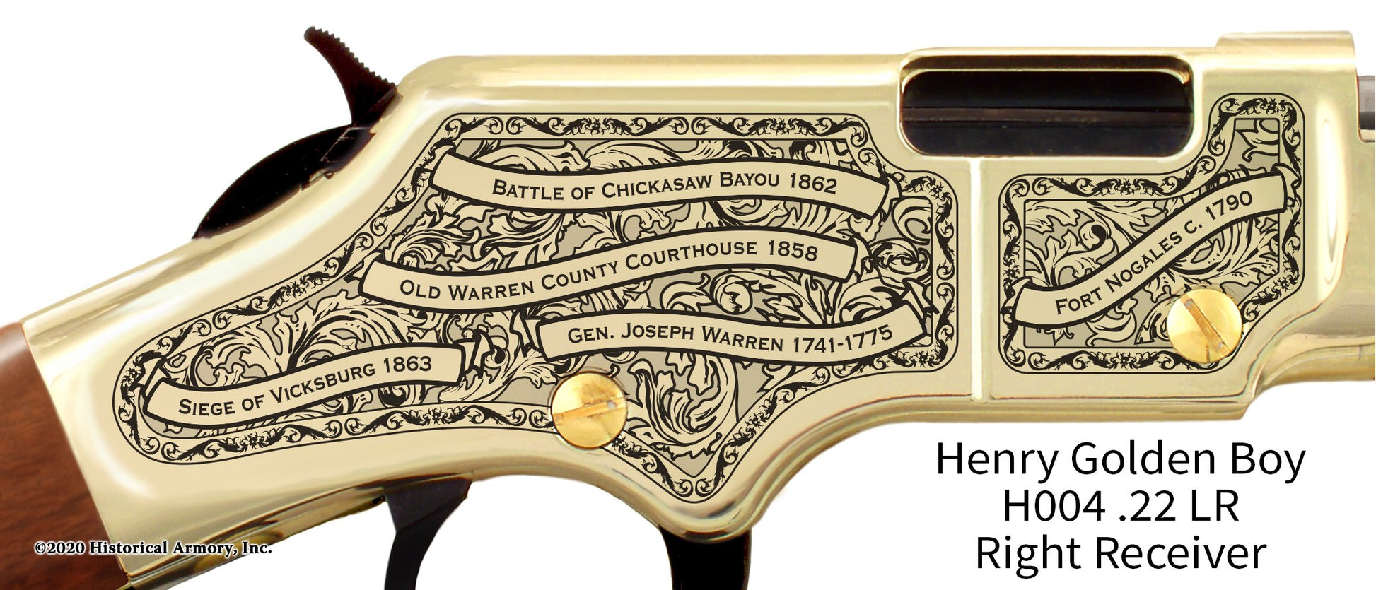 Warren County Mississippi Engraved Henry Golden Boy Rifle